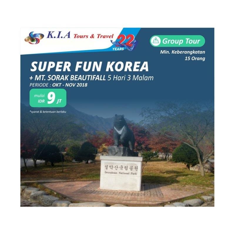 K.I.A Tours & Travel - Super Fun Korea + MT. Sorak Beauty Fall Paket Wisata Internasional [5D3N]