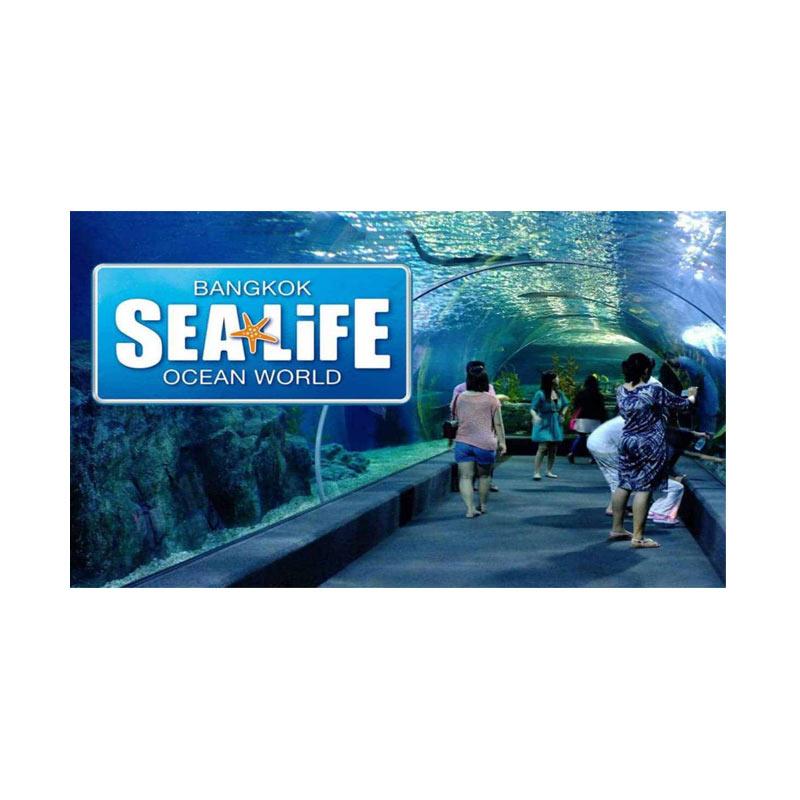 LapakTrip Fullday Combo Sea Life Bangkok Ocean World + 4D Movie Paket Wisata Internasional