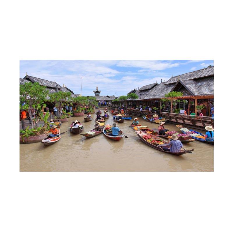 LapakTrip Floating Market Pattaya E-Ticket [Halfday] Rp 65000