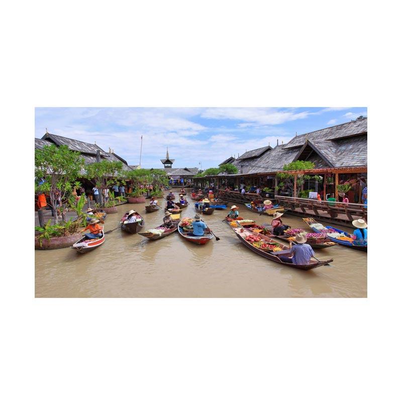 LapakTrip Floating Market Pattaya - Tiket Masuk + 15 Menit Perahu E-Ticket [Halfday Combo 1]