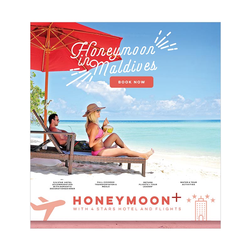 Maldives Hemat Honeymoon 2018 Paket Wisata Internasional [4D3N/4 Stars Hotel + Flight]