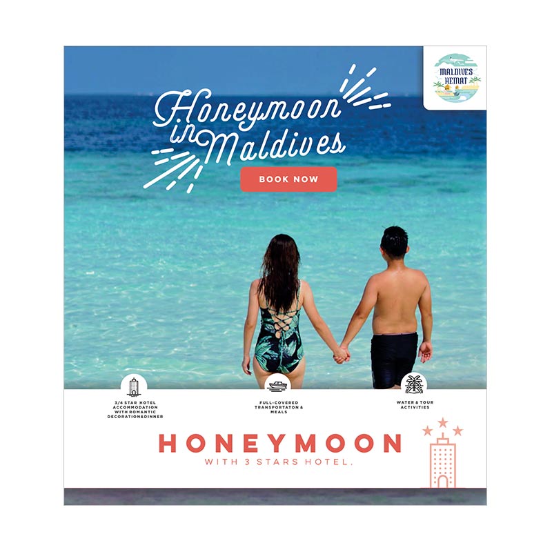 Maldives Hemat Honeymoon Maldives 2018 Paket Wisata Internasional [4D3N/ 3 Stars Hotel] Rp 5099000