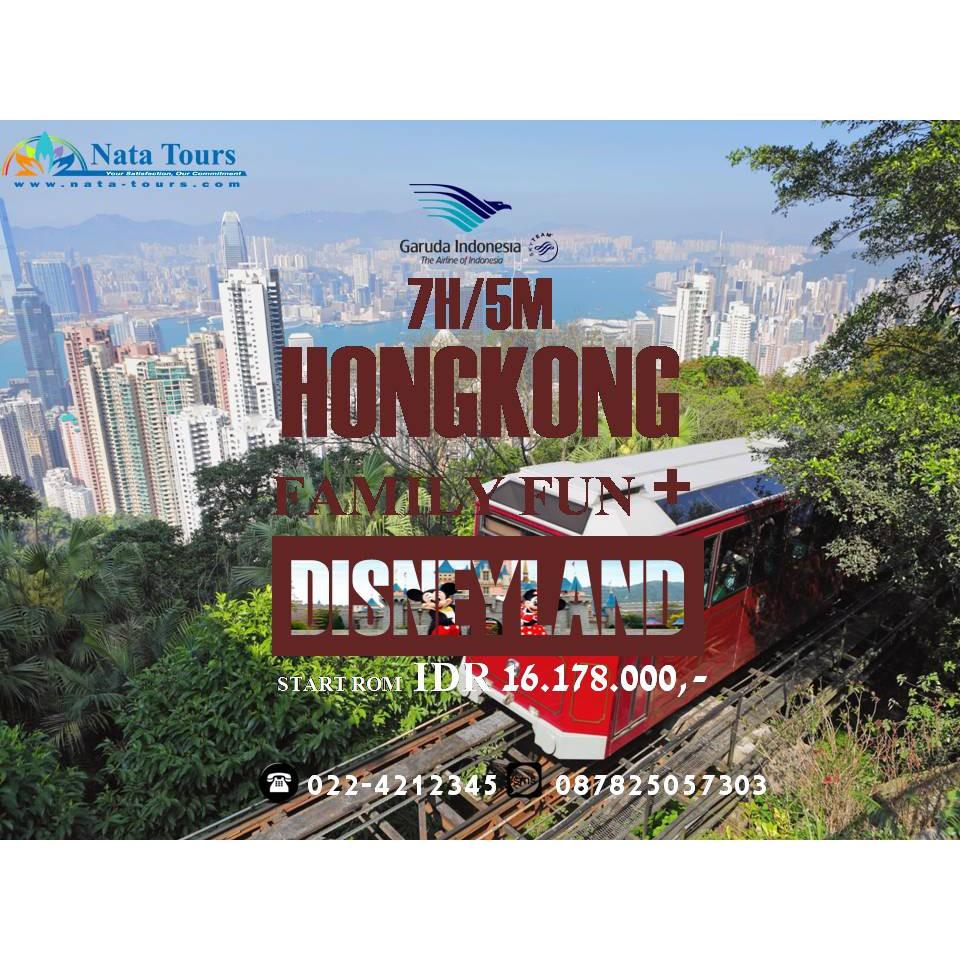 HONGKONG FAMILY FUN+DISNEYLAND 7D5N By GARUDA INDONESIA Rp16.178.000