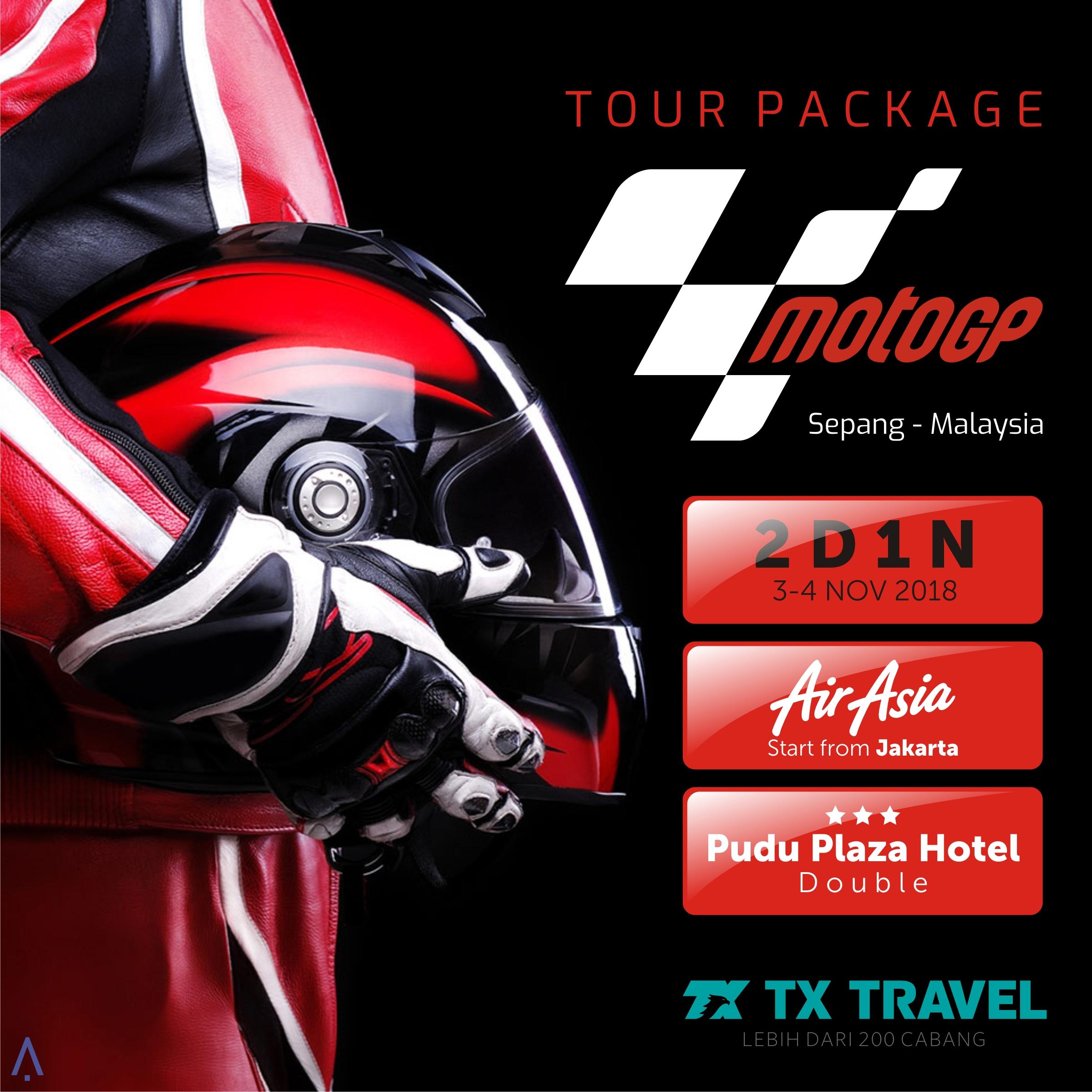 Paket Tur Murah MotoGP Sepang 2D1N (Jakarta)/Tiket MotoGP
