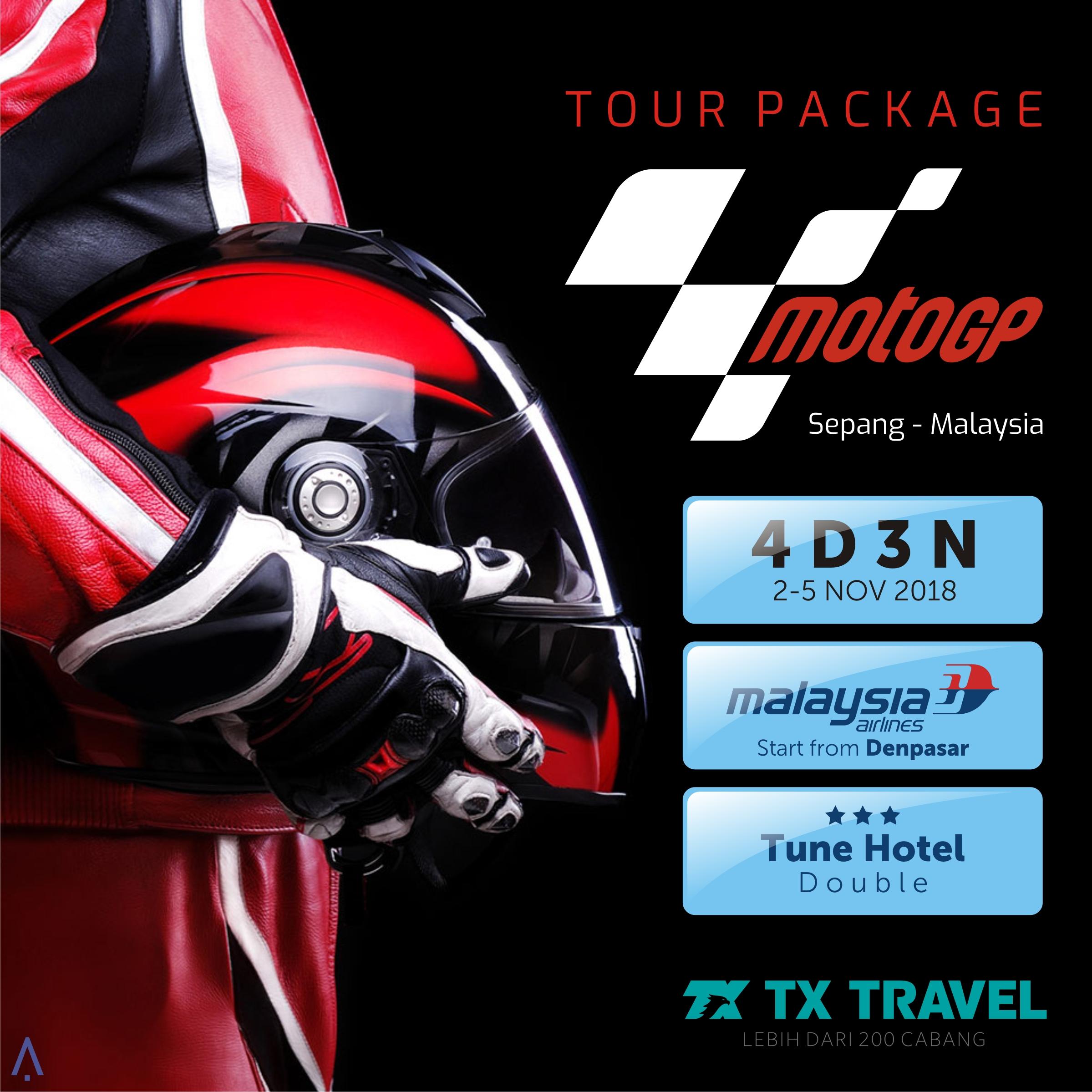 Paket Tur Murah MotoGP Sepang 4D3N (Denpasar)/Tiket MotoGP