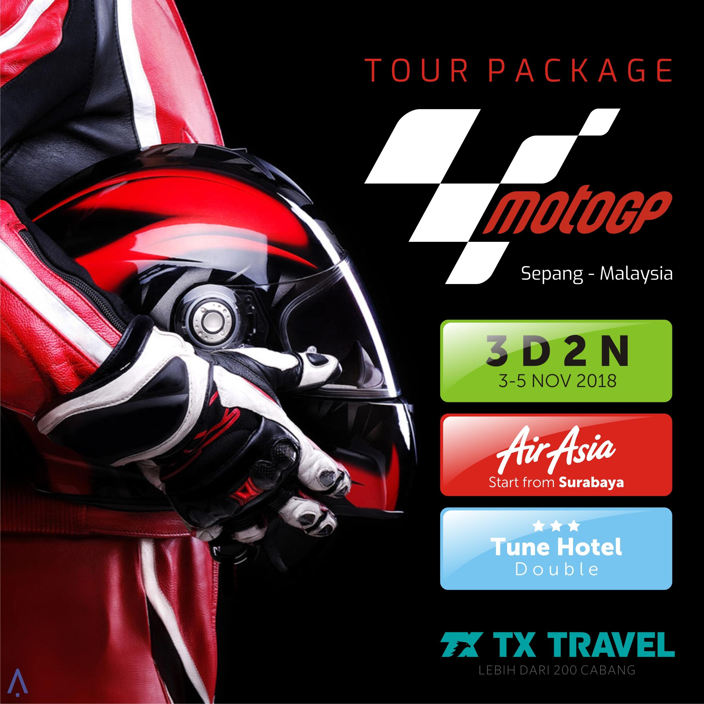 Paket Tur Murah MotoGP Sepang 3D2N (Surabaya)/Tiket MotoGP