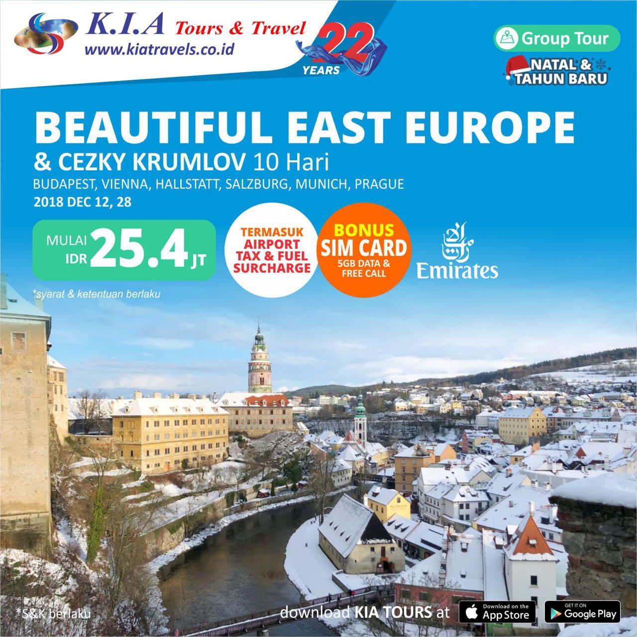 Tour Eropa Akhir Tahun - 7D Beautiful East Eropa + Cesky Krumlov
