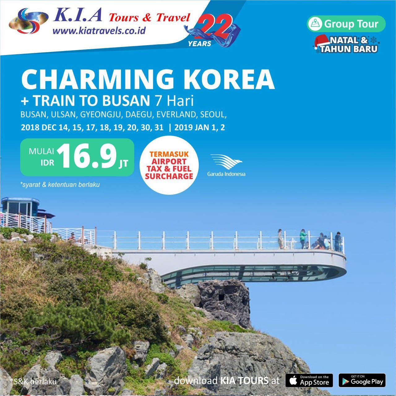 Tour Korea Akhir Tahun - 7D Charming Train to Busan by KIA Tours
