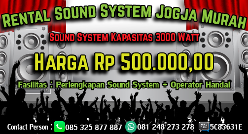 Rental dan Sewa Sound System Jogja Murah